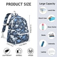 thumbnail image 6 of Cute Dinosaur Pattern Backpack for School,Cute School Bag,Schoolbag with Adjustable Shoulder Straps & Padded Back,13.4"x11"x4.7", 6 of 6