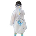 thumbnail image 3 of Children‘s Boys Girls Dinosaur Rainbow Printed Button Rain Jacket Hooded Windproof Raincoat, 3 of 9