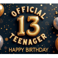 thumbnail image 3 of Golden Theme 13th Birthday Banner Decorative Design Teenager Milestone Celebration for Birthday Party Event Decoration Indoor Celebration, 3 of 6