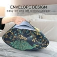 thumbnail image 4 of Yayeee Pillowcase Queen Size Set of 2 Satin Wrinkle Resistant Envelope Pillow Case, Navy Blue Peacock Pattern, 4 of 8