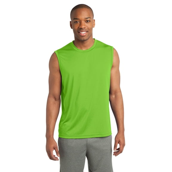 Sport-Tek Sleeveless Posicharge Competitor Tee. St352 , ST352 , Lime Shock , Small