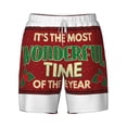 thumbnail image 4 of Lsque Mens Swim Trunks It's The Most Wonderful Time Of The Year Pattern - Bathing Suit Compression Liner - Beach Swim Shorts Swimwear - (S-3XL) - Stretch Quick Dry -X-Large, 4 of 9