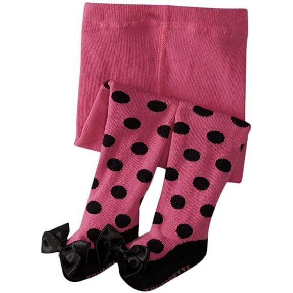 Trumpette Baby Girls' Dottie's Tights, Fuchsia/Black, 12-18 Months