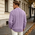 thumbnail image 5 of Mens Cardigan Sweater Long Sleeve Casual Button Down Lapel Collar Hollow out Knit Cardigans Fall Clothes, 5 of 6