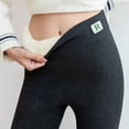 thumbnail image 5 of ManxiVoo Leggings for Women Fleece Lined Leggings Women High Waisted Thick Warm Soft Pants Thermal Casual Reg & Plus Size Fleece Lined Leggings Dark Gray1 L, 5 of 9