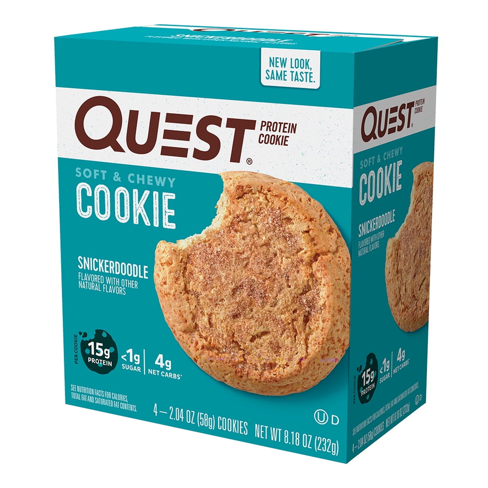 Quest Protein Cookie, Snickerdoodle, 15g Protein, 4 count
