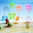 thumbnail image 6 of GreenJoy 6Pcs Aquarium Glowing Jellyfish,5.9 inch Silicone Colorful Floating Fish Tank Decorations, 6 of 7