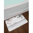 thumbnail image 2 of Floral Bath Mat, Chinese Painting Style Artwork with Tree Branches Birds Mountains Landscape Art, Non-Slip Plush Mat Bathroom Kitchen Laundry Room Decor, 29.5 X 17.5 Inches, Red Green Black, Ambesonne, 2 of 2