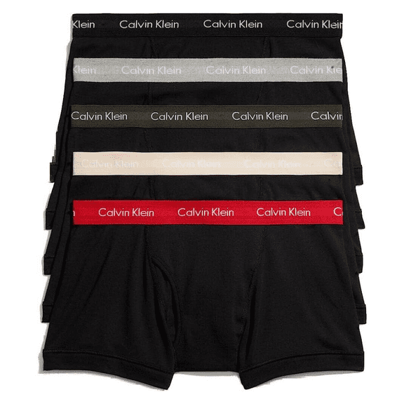 Calvin Klein Men's Cotton Classics 5-Pack Trunk, Black Bodies XL
