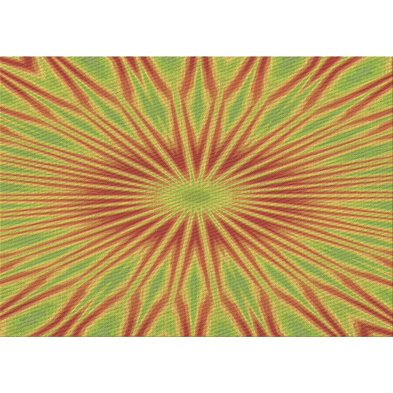 Ahgly Company Machine Washable Indoor Rectangle Transitional Orange Area Rugs, 2' x 3'