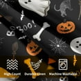 thumbnail image 4 of Halloween Throw Pillow Covers 18X18 Inch Set of 2 Boo Cute Ghost Orange Pumpkins Bat Web Decorative Black Pillow Cases Holiday linen Cushion Cover for Home Sofa Porch Outdoor Decor, 4 of 6