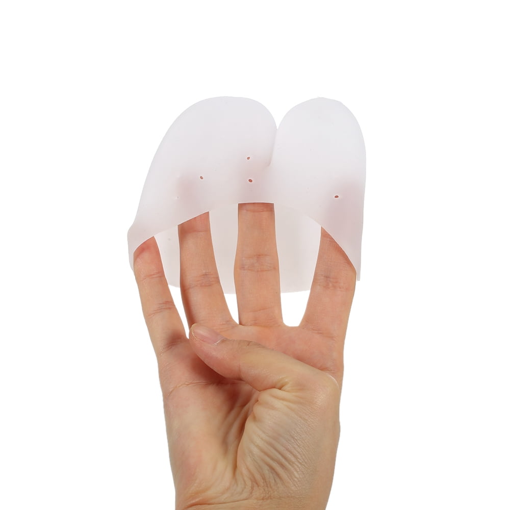 1 Pair Ultra-soft Silicone Toe Protective Cover Foot Protection Sleeve Toe Pads Gel for Ballet Shoe High Heels Protective Care Tool