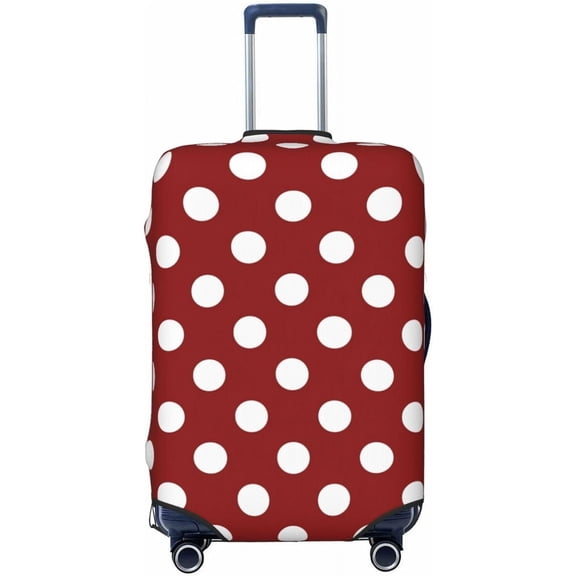 Red Polka Dots Luggage Cover Washable Elastic Suitcase Cover Anti-Scratch Red Travel Luggage Protector Covers for Kids Adult XL fits 29-32 inch Suitcase