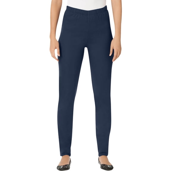 Woman Within Plus Size Petite Fineline Stretch Denim Skinny Pull-On Jeans