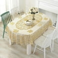 thumbnail image 3 of Waterproof PVC anti scald insulation tablecloth, oval shaped living room decorative tablecloth, hot stamping tea table cover (2,44), 3 of 6