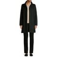 thumbnail image 4 of Time and Tru Women's Plus Size Faux Wool Funnel Neck Coat, 4 of 6