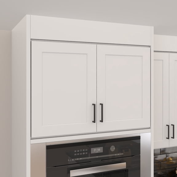 Furinno Shaker Wall Refrigerator Kitchen Cabinet with 2 Doors, Ready to Assemble, 24 D x 36 W x 24 H, White