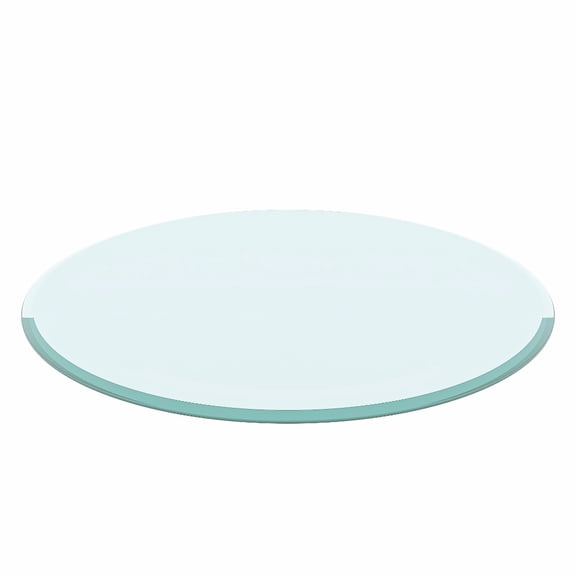 24“ Round Glass Table Top, Tempered Glass 1/2” Polished Edge, Coffee Table Top