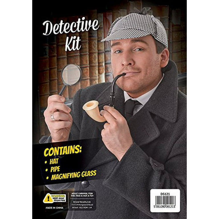 Mens Detective Kit Instant Disguise Male Halloween Costume Mens Detective Kit Instant Disguise Male Halloween Costume