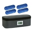 thumbnail image 2 of Bolsa de almacenamiento aislante para Estuche de Viaje, refrigeradores con bolsa de hielo, bolsillo para refrigeradores con asa, organizador, bolsa de Paquete de hielo gris de 4 piezas, 2 of 8
