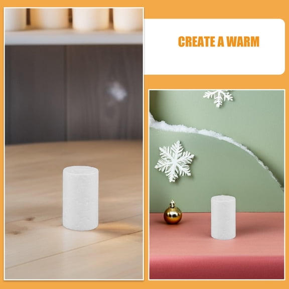 WEUVEB Durable Polystyrene Foam Cylinders Easy to Cut and Shape for DIY 20Pcs