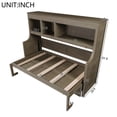 thumbnail image 5 of Noble House Eileen Twin Size Murphy Bed with Fold Down Desk and Storage Shelves, Wall Bed, Space Saving, Gray Wash, 5 of 9