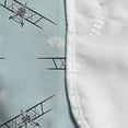 thumbnail image 4 of Airplane Microwave Oven Cover, Old Aircraft Biplanes in Blue Sky Speedy Propellers Wings Retro Design, Water Resistant Organizer with Pockets Kitchen, 36" x 12", Pale Blue Black White, by Ambesonne, 4 of 4
