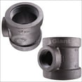 thumbnail image 2 of Supply Giant 2" x 2" x 1-1/4" BLack Pipe Fitting Reducing Tee Cast Iron, 2 of 6