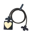 thumbnail image 1 of Lindo protector de cable DIY para protector de línea de cargador Funda protectora de cable de datos , Beige y negro, 1 of 8