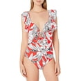 thumbnail image 2 of Rachel Roy RED Island Getaway Tie-Front Ruffle One-Piece Swimsuit, US Medium, 2 of 3
