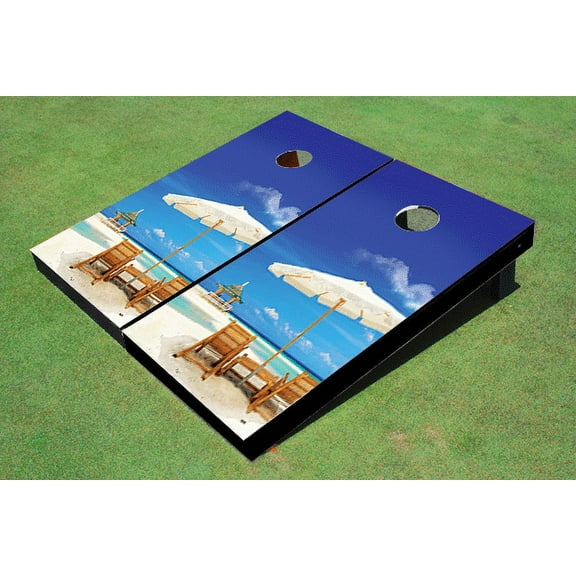 Beach Gazebo Themed Cornhole Boards