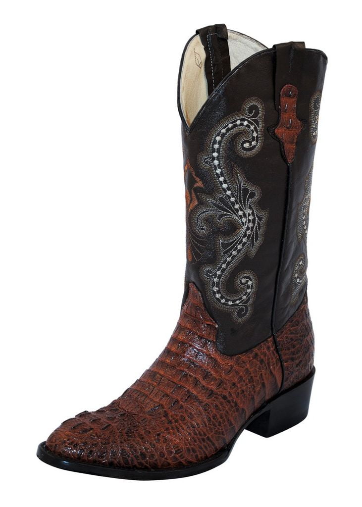 buster black crocodile lace up boots