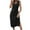 Black, variant on Mini Dresses for Women 2024 Plus Size Comfort Sexy Solid Color Pocket Sleeveless V-Neck Dress