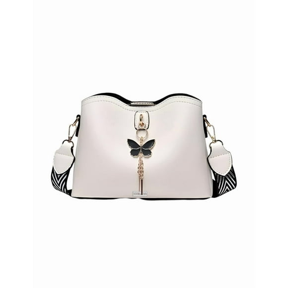 Bolso Xtellar Bandolera Blanco Mano Dama Cuero Impermeable De Viaje Color Blanco