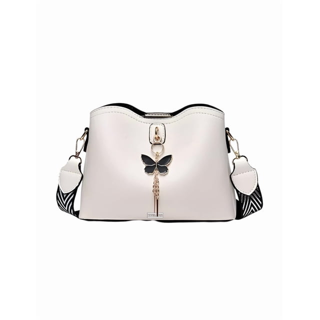 Bolso Xtellar Bandolera Blanco Mano Dama Cuero Impermeable De Viaje Color Blanco
