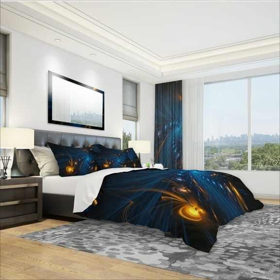 Designart 'Illumination' Modern & Contemporary Duvet Cover Set