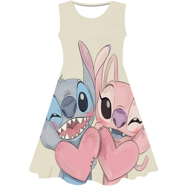 Disfraces de Stitch, vestido de princesa para niñas, vestido de fiesta de cumpleaños, ropa de Cosplay de Navidad para niños, serie de Disney, Stich Frocks10T informal Gao Jinjia LED