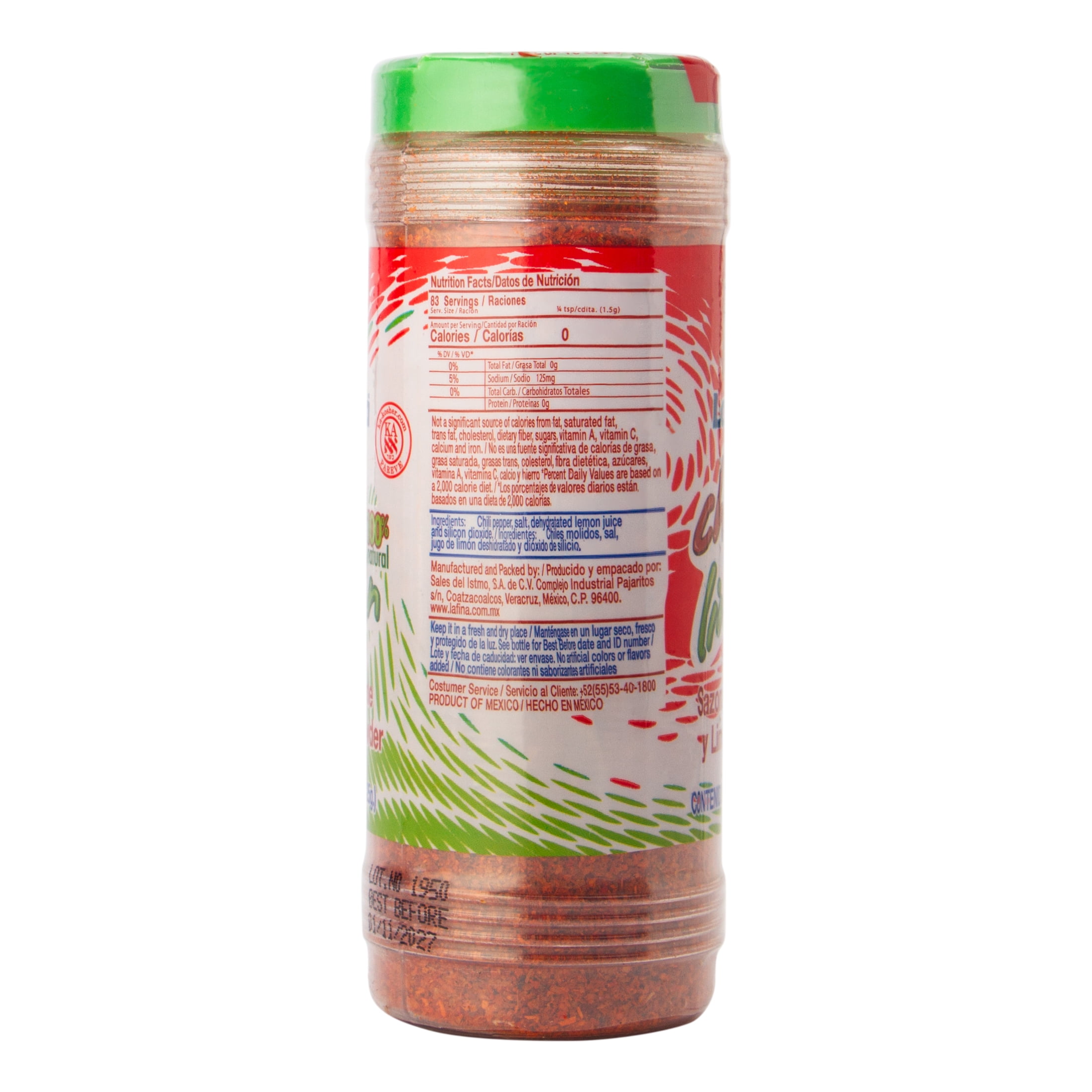 (4 pack) La Fina Chile y Limon Seasoning, 4.4 oz