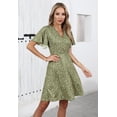 thumbnail image 6 of PRETTYGARDEN Women's Summer Sundress Spring Short Sleeve V Neck Swiss Dot Midi Boho Long Dresses Wedding Guest Dress, 6 of 6