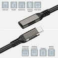 thumbnail image 7 of TypeC 3.2 Gen2 Male to Female Extension Cable 5A 100W USB C Extenders Data Wire, 7 of 7