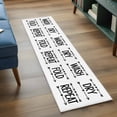 thumbnail image 3 of Laundry 2'x6' Runner Rugs for Hallway Kitchen Bedside Non Slip Washable, Black Words Funny Wash Dry Fold Minimalist Entryway Rug Runners with Rubber Backing, Long Carpet Runner for Laundry Room, 3 of 8