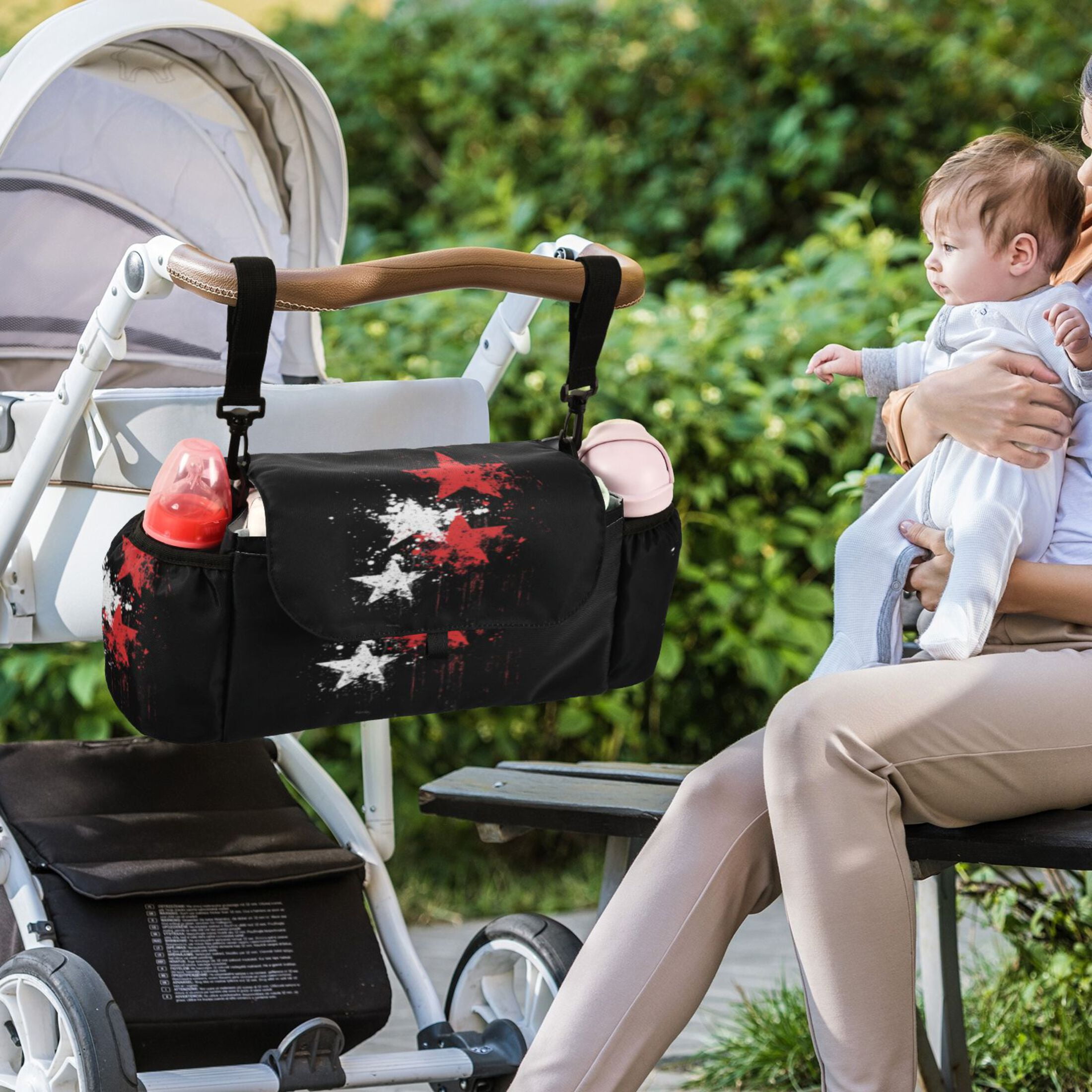 DIXRUYEE Stroller Organizer Scattered Stars Printed