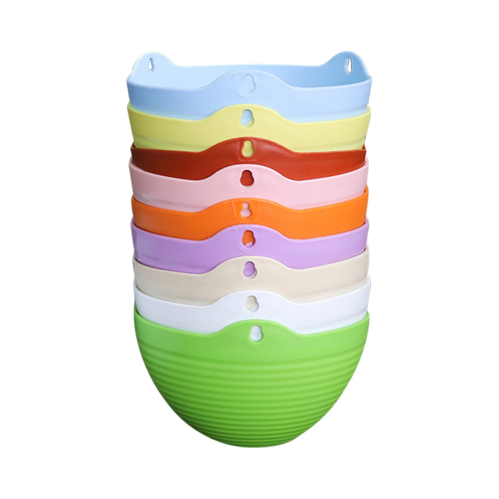 AUDeals Hanging Planters for Indoor Outdoor Plants Hanging Flower Pots with Holes and Chain for Garden Porch Plants Plastic Hanging Baskets for House Plants