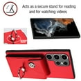 thumbnail image 6 of TECH CIRCLE For Galaxy S24 Plus Wallet Case with Card Holder,360°Rotation Finger Ring Holder Kickstand Protective RFID Blocking PU Leather Flip Cover for Samsung Galaxy S24 Plus 2024,Red, 6 of 7