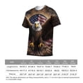 thumbnail image 6 of LAOLIUSN Funny USA Bald Eagle T-Shirt American Flag Style Graphic Tee Shirt，S-4XL, 6 of 7