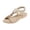 Beige, variant on IWRICH Womens Low Wedge Sandals Arch Support Summer Beach Shoes Comfort Walking Bohemian Footwear Brown 8.5