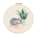 thumbnail image 3 of DIY Cat Embroidery Starter Kit with Embroidery Hoops Threads Needles Cross Stitch Kits for Beginners, 3 of 8