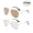 2 Pack Brown & Mirror, variant on Newbee Fashion - 2 Pack & 3 Pack Classic Aviator Sunglasses Flash Full Mirror lenses Metal Frame for Men Women UV Protection