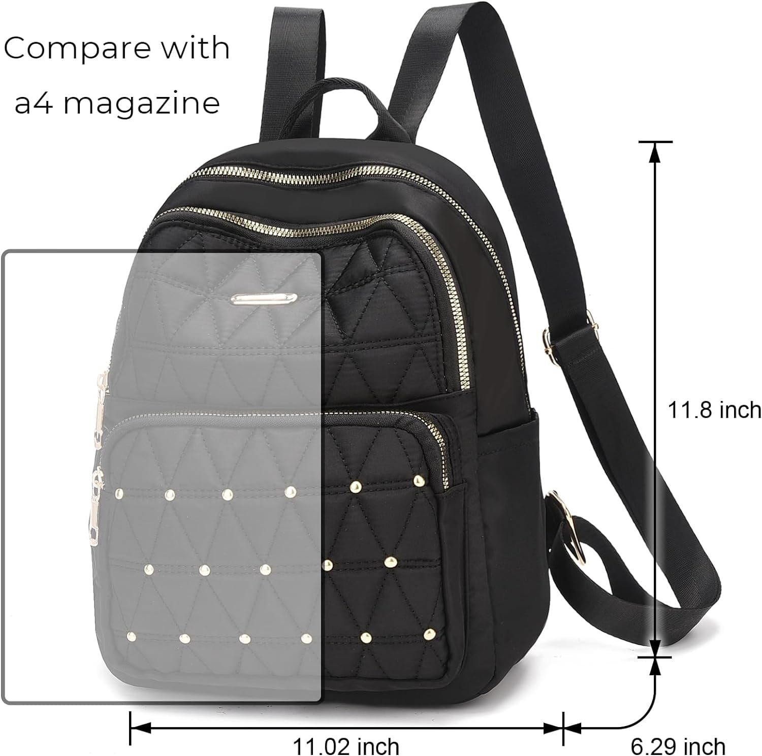 Mini Backpack Purse Lightweight Nylon Shoulder Bag Travel Daypack Mini Backpack for Women Small Lightweight Nylon Stylish  main image 2
