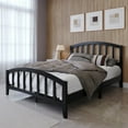thumbnail image 2 of Home Design Nogales Twin Panel Bed Frame with Arched Slat Headboard and Center Support, Black, Box Spring Required, Easy Assembly, 2 of 11